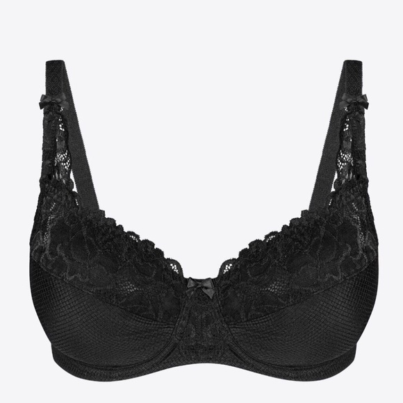 Change Bra Florence Wireless Full Cup Black Lace Lingerie Sexy Size 36 E New Tag - Picture 1 of 6